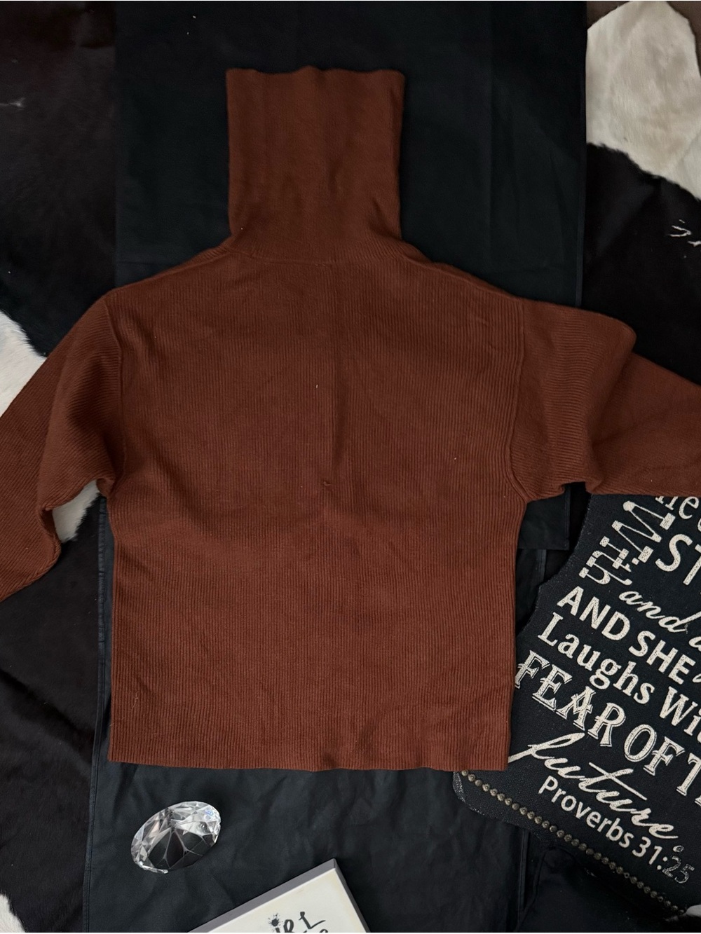 Free People Chocolate Brown Turtleneck Sweater - Picture 2 of 2